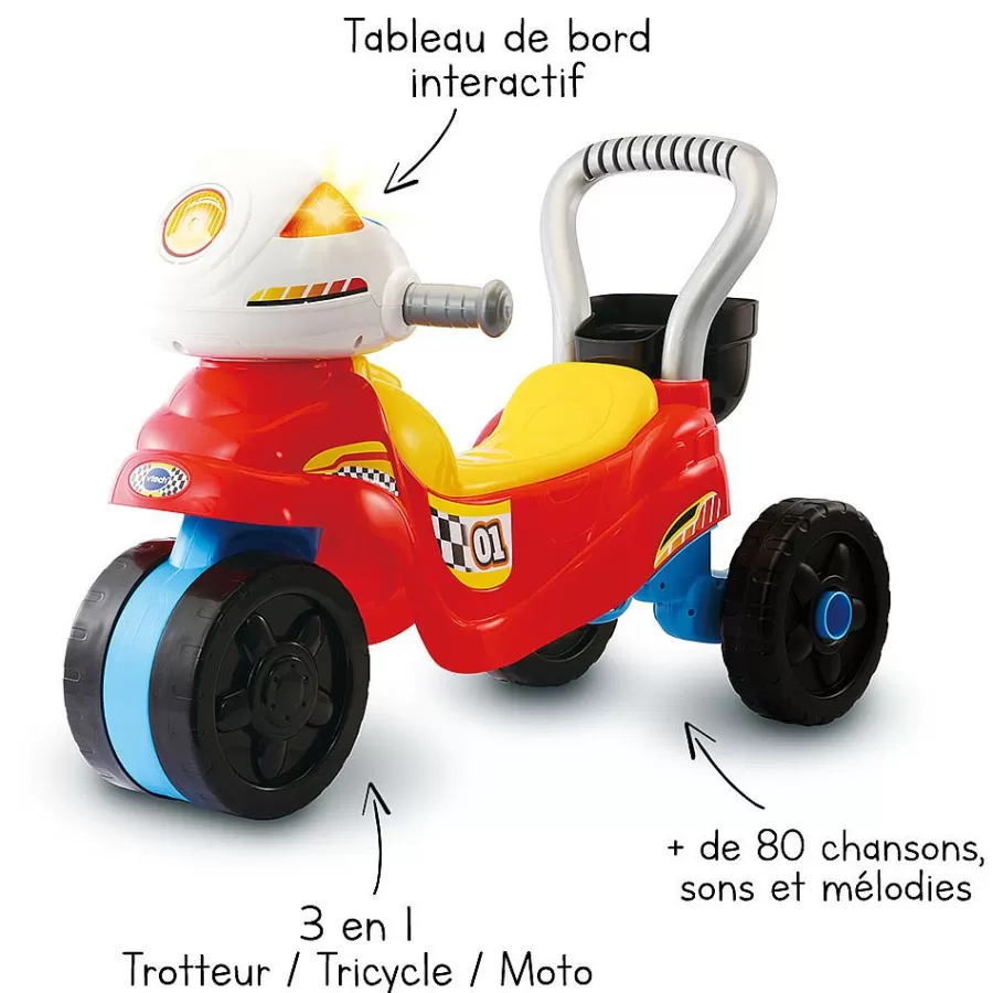 Porteurs, Trotteurs-VTech Baby Trotti Moto 3 En 1 - Trotteur Bebe